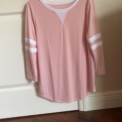 Light Pink Baseball Tee