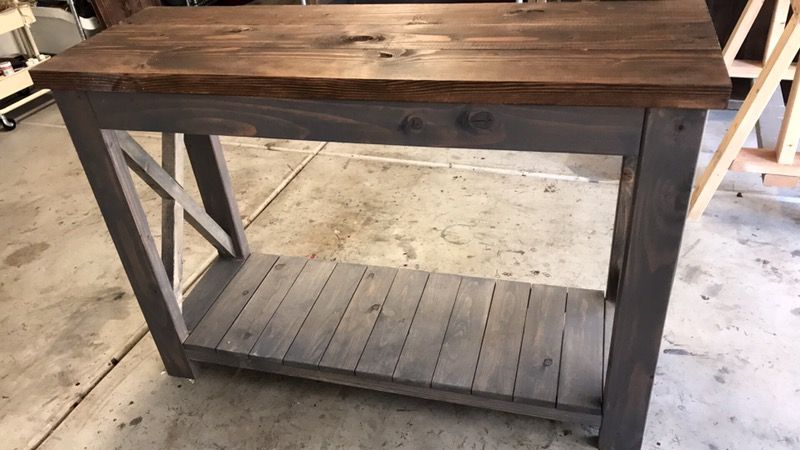 Rustic/farmhouse custom made console tablesNEW Casper Nova Queen Bed