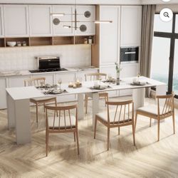 Extendable Dining Table White Color. 