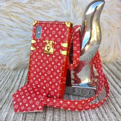 iPhone X Case - Luxury PU Leather Trunk Case - Shockproof Design