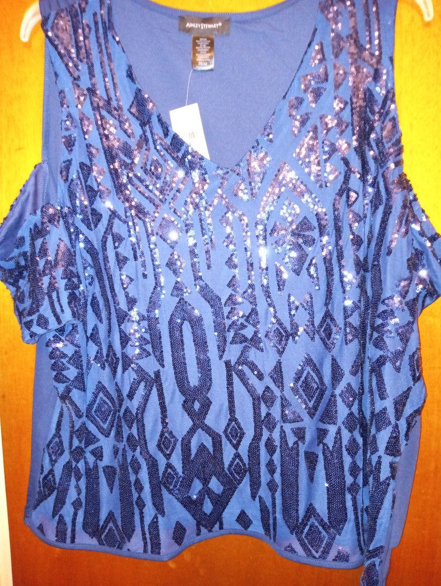 Beautiful Royal Blue Sz 30 Elegant Top