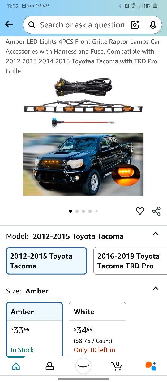 Toyota Tacoma Grille Lights