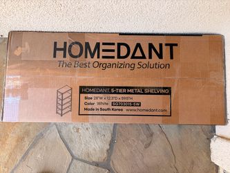 Brand New 5-Tier Metal Shelving Unit (28”W x 12.3”D x59.5”H)