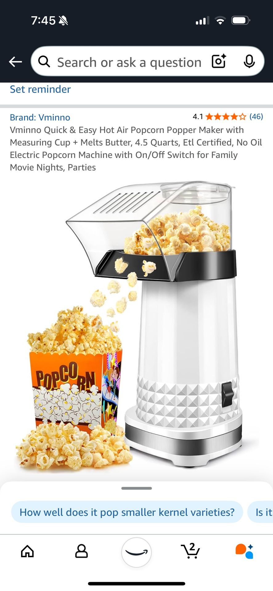 NEW! Popcorn Maker