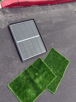 Indoor Dog Potty Tray with Grass Pads