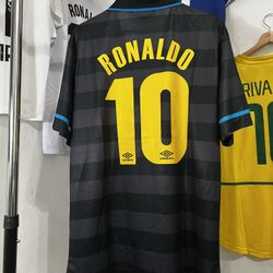 1997/1998 Inter Milan Away Jersey Ronaldo 10 Sz Large #10 Vintage