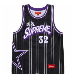 SUPREME STAR BASKETBALL JERSEY BLACK MEDIUM SS24 