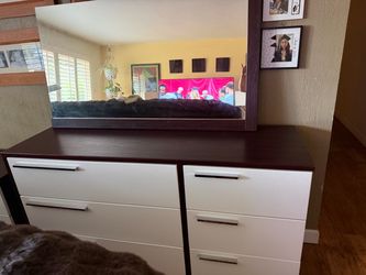 Dresser, mirror and night stand