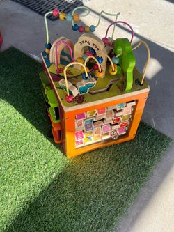 Zany Zoo Wooden Activity Cube