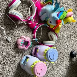 Two Troll Headphones and Fairy Toys