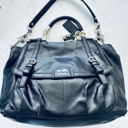 Authentic Vintage Coach XL Messenger Shoulder Bag Soft Briefcase Patent Leather Unisex