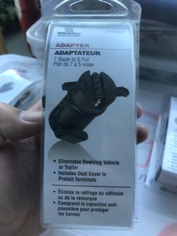 New Husky 7 blade round to 5 flat trailer adapter