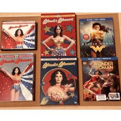 Wonder Woman Blu Ray & DVD Lot Of 6 Bundle Collection