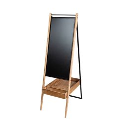 Bulk Natural Folding Chalk Board Stand with Wooden Tray
