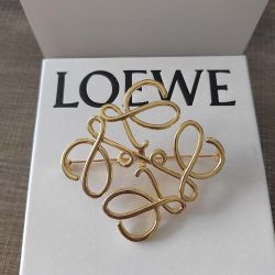 Loewe Gold Anagram Brooch