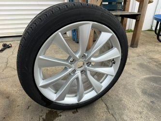 FREE DELIVERY 19" (1 ONE ) Rim 2020 Tesla Model 3 Sport wheel Stiletto style Continental 235/40/19