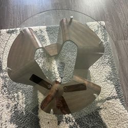 Mahogany and Glass Coffee Table 40 X 17”