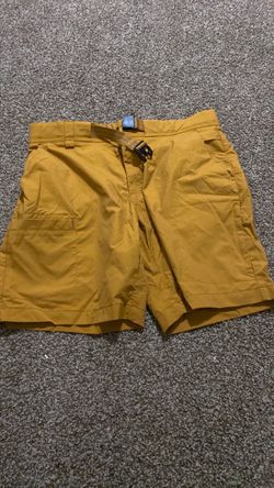 Men's Mustard Yellow Shorts with Belt