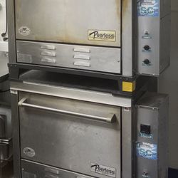 Peerless CE231PESC - Two Solid Door Six Shelf Stainless Steel Counter Model Electric Pizza Ovens