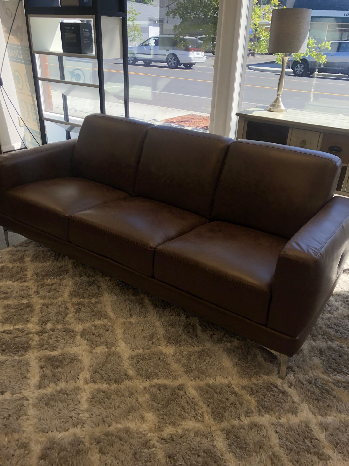 Brown leather couch $40 down