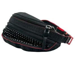 Christian Louboutin Studded Black/Red Shoulder Bag Adjustable Strap