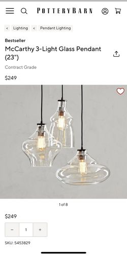 McCarthy 3 Light Glass Pendant Home Decor Lighting Fixture 