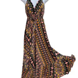 Women Ladies Boho Floral Maxi Dress Cocktail Party Evening Summer Beach Sundress one size 