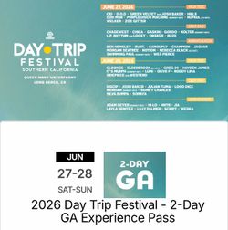 Day Trip 2  passes for both days