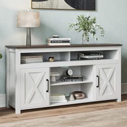 TV Stand, Contemporary Entertainment Center for TVs up to 65", Media Console Wood Table