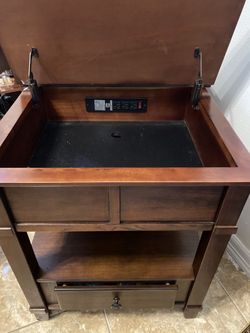 End Table With Storage And Outlets