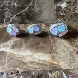 Set. Earrings and ring Silver925