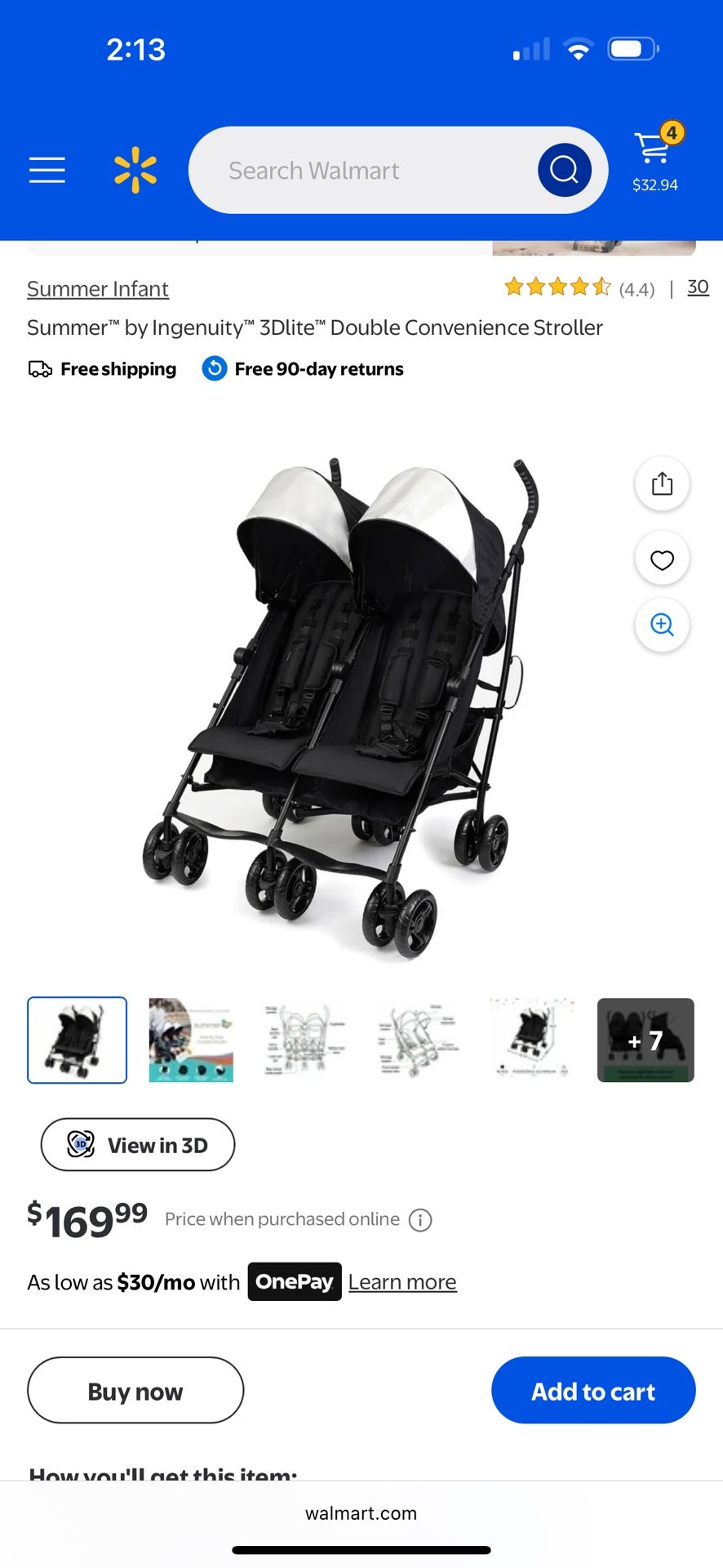 Ingenuity 3D Lite Double Stroller