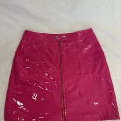 Hot Pink PVC Vinyl Skirt women’s Barbie Barbie core