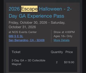 Escape ticket