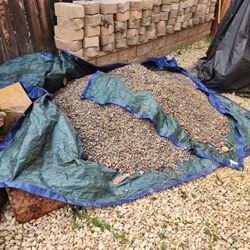  86 Stone Border , Pickup Load Of Decorative Small Rock, Load Of Dry Hardwood Firewood.k, mall Rock, Load Of Dry Har