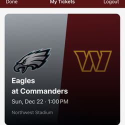 Commander Vs Eagles Tickets