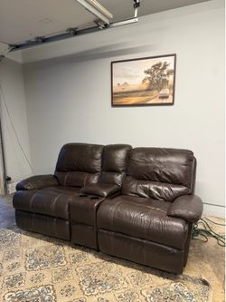 Brown Reclining sofa