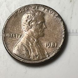 1981 No Mint Mark Penny Error 