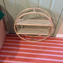Pillowfort Rattan Kids Round Shelf, Natural 