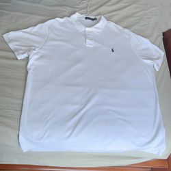 Men’s polo Ralph Lauren shirt XL size white color