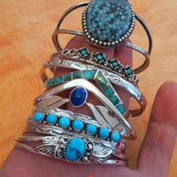 $300/all! Collection Of 925 Sterling Silver Bracelets 