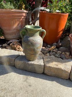 Double Handle Jug Style Pottery Art Vase