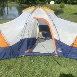 Vintage Hillary 3-4 Person Durango 2 Room Hex Dome Tent