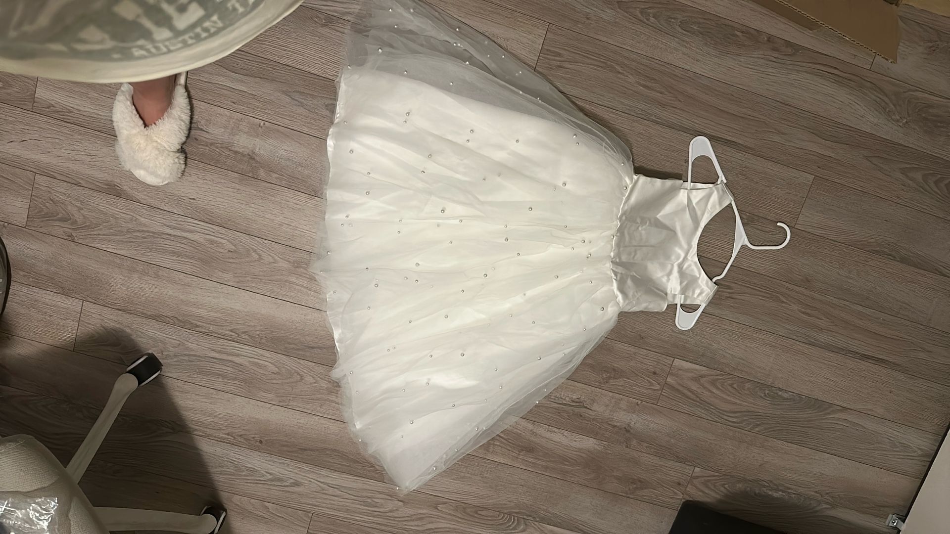 Kids White Dress Wedding Flower Girl