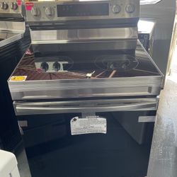 Samsung Electric Stove Glass Top In Stainless Steel 