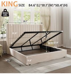 Upholstered King Size Bed Frame