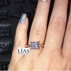 New 18k Rose Gold Engagement Ring 