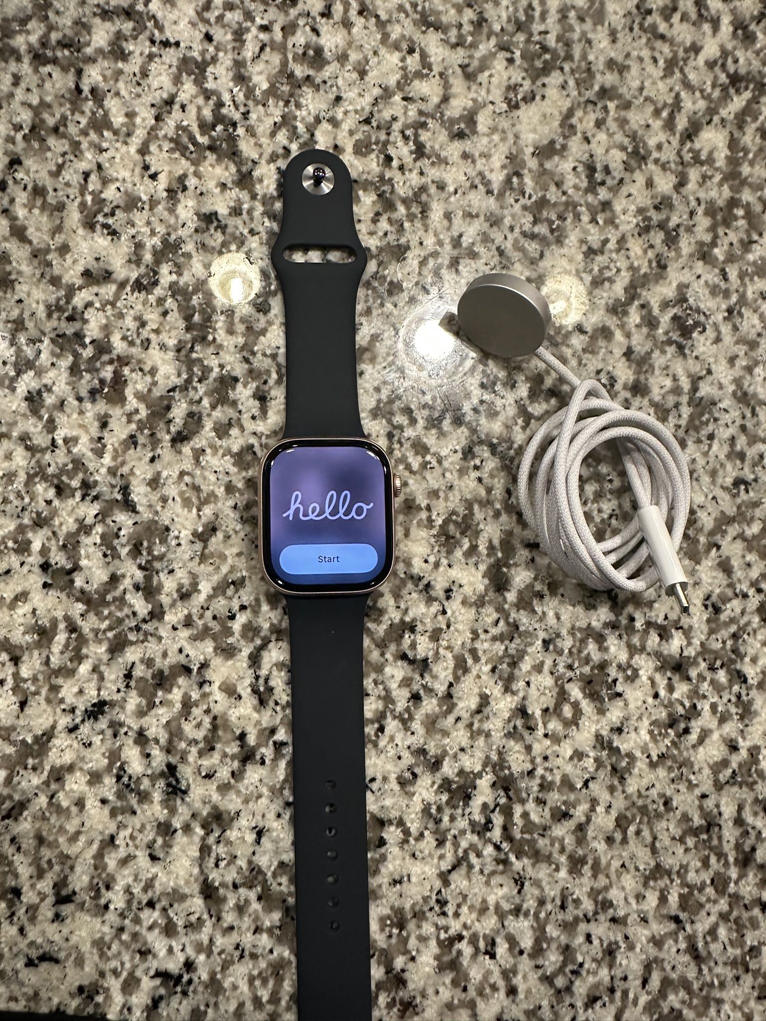 Apple Watch Series 10 GPS 46mm - Rose Gold Aluminum Case with sport band - Brand New Apple warranty Open to trades