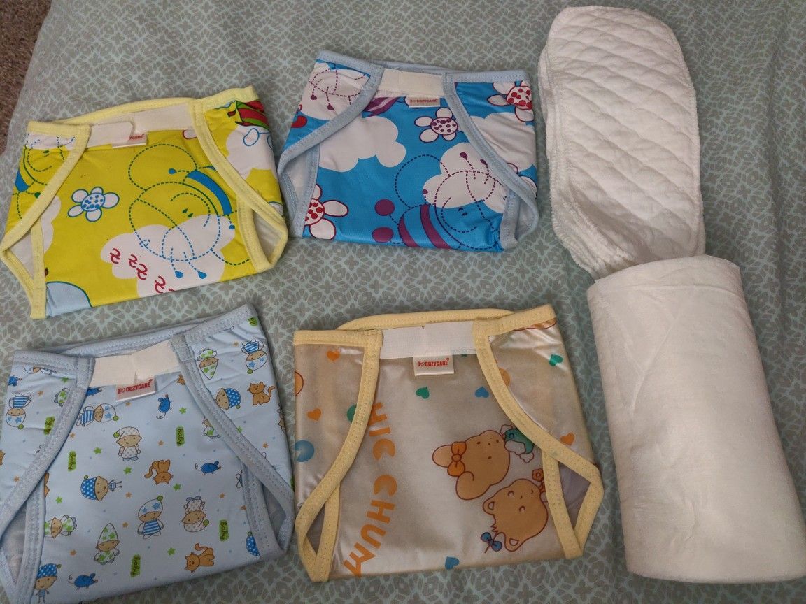 Reusable Diapers/ Nappy + Reusable Liners + Disposable Liner Roll