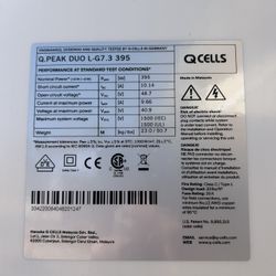 Brand New Q Cell Solar Panel